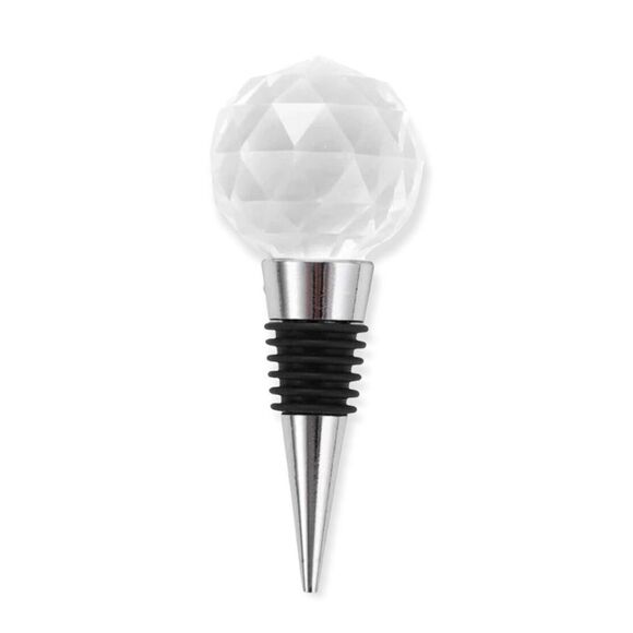 🆕Glass Round Crystal Diamond Wine Bottle Stopper - Picture 1 of 6